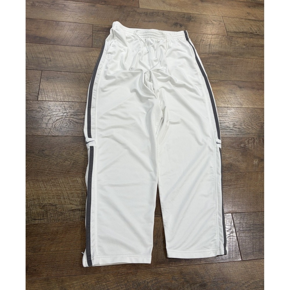 Vintage Y2k Nike Dazzle Wide Leg Baggy Track Pants White 34x32 XL Grey Tag 2002